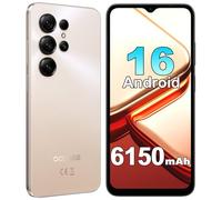 DOOGEE NOTE 56X Smartphone Android 16 Sbloccato, 8,45mm Ultra Sottile e Leggero, 24GB+64GB, 6,56" Schermo IPS 90Hz, Telefono 4G, Fotocamera 8MP+5MP, Batteria 6150 mAh, Dual SIM, 3,5 mm, GPS Oro