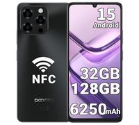 DOOGEE Note 58 Android 15 Smartphone, 32GB+128GB/2TB, 6.75'' HD+ 90Hz, 6250mAh, Octa-Core, 16MP+8MP, 4G Dual SIM Telefono Cellulare, Face ID, NFC/GPS/OTG