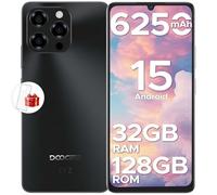 DOOGEE Note 58 Smartphone Android 15, 6250mAh 32GB+128GB/2TB TF Cellulari, 6.75" HD+ 90Hz Telefoni Cellulari, 16MP 4G Dual SIM Telefono Cellulare, Octa Core Widevine L1/ NFC/OTG/Face ID/GPS, Nero
