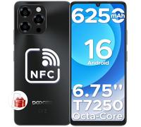 DOOGEE Note 58 Smartphone Android 16, 32GB+128GB/2TB TF Cellulare, 6.75" HD+ 90Hz Schermo, 6250mAh, 16MP+8MP Telefono Cellulare, 4G Dual SIM/Octa Core/Widevine L1/NFC/OTG/Face ID/GPS, Nero