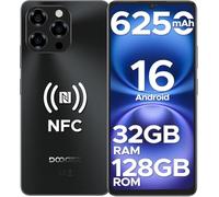 DOOGEE Note 58 Smartphone Android 16, 32GB+128GB/2TB TF Cellulare, 6.75" HD+ 90Hz Schermo, 6250mAh, 16MP+8MP Telefono Cellulare, 4G Dual SIM/Octa Core/Widevine L1/NFC/OTG/Face ID/GPS, Nero