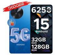 Doogee Note 59 5g Smartphone 6.75" 120Hz 32Gb Ram (8+24) 128Gb Rom 6250Mah Batteria grande Android 15 Nfc Cellulare Widevine L1 8Gb 128Gb Blue