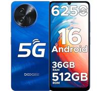 DOOGEE Note 59 Pro+ 5G Android 16 Smartphone, 36GB+512GB, T8200 Octa-Core (6nm) Android Phone, 120Hz 6.7 pollici HD+, 6250mAh, fotocamera AI 50MP, telefono cellulare 5G Dual SIM, Gemini AI/Face+Finger