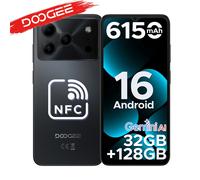 DOOGEE Note56 Pro - Smartphone Android 16 con Gemini AI, schermo da 6.56", batteria da 6150mAh, 32GB di RAM (4+28), 128GB di memoria, Widevine L1