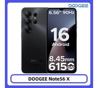 DOOGEE Note 56 - Smartphone Android 16, schermo da 6.56", batteria grande da 6150mAh, 24GB di RAM (3+21), 64GB di memoria, supporta lo sblocco facciale