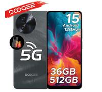 Doogee Note59 Pro + 5g Smartphone Android 15 6.75 "120Hz Telefono cellulare 12Gb Ram 512Gb Rom 6250Mah Batteria Versione globale Telefono NFC 12GB 512GB Blue