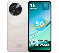 DOOGEE Note59 Pro Smartphone 5G senza contratto - Batteria 6250mAh, 256GB ROM, 32GB RAM, Android 15, Dual SIM, NFC, Display 6.75” 120Hz, Face ID, Sblocco con impronta digitale
