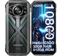 DOOGEE S Cyber Pro Smartphone robusto, 32(12+20) GB+512GB Helio G100, 10800mAh/33W, 6,6" FHD+ 120Hz, fotocamera 50MP+32MP, Android 14, IP68/IP69K/NFC/OTG (verde)