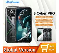 DOOGEE S Cyber Pro Telefono robusto 12GB 512GB Helio G100 6.6'' FHD+ 120Hz IPS 10800mAh Batteria grande 33W Carica NFC Smartphone Argento