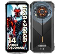 DOOGEE S Punk Rugged Smartphone 2024, 16(6+10) GB+256GB/1TB Telefono Indistruttibile, Android 14 10800mAh Rugged Phone 126dB Altoparlante, Smartphone Rugged 6.58” FHD+, 50MP NFC/OTG/Dual SIM/Face ID