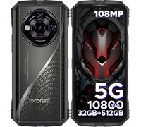 DOOGEE S118 Pro Rugged Smartphone 5G, 512GB + 32GB, Dimensity 7050 10800mAh/33W, 108MP+20MP+8MP Telefono Indistruttibile, 6.6" FHD+ 120Hz, Android 14, 5G Dual SIM/WiFi 6/NFC/OTG, Argento