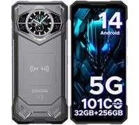 DOOGEE S200 5G Rugged Smartphone 32 GB+256 GB,10100 mAh,1.32"Rear Display, Dimensity 7050 Octa Core,100 MP+20 MP+2 MP,6.72”FHD 120 Hz, Android 14,Fingerprint ID/Face Unlock/NFC/WiFi6/GPS Grigio Scuro