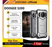 DOOGEE S200 5G Telefono robusto 6.72 "Dimensity 7050 12 GB RAM 256 GB ROM 100 MP AI Fotocamera principale Batteria da 10100 mAh Smartphone NFC