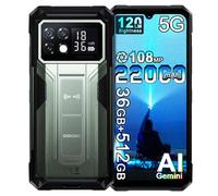 DOOGEE S200 Max 5G Rugged Smartphone,1,3" Posteriore Screen,36GB+512GB/2TB,22000mAh 66W Android 15 Telefono Indistruttibile,6.72''FHD+120Hz,108MP+20MP Visione Notturna,120LM Doppia Torcia,WiFi 6 Nero
