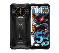 DOOGEE S200 Plus 5G AI Rugged Smartphone,1.32" AMOLED Rear Display,36GB+512GB/2TB,11000mAh 66W Android 15 Telefono Indistruttibile,6.72''FHD+120Hz,100MP+20MP Visione Notturna,WiFi 6E/NFC/Face ID Nero