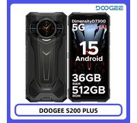 Doogee S200 Plus 5g Ai Telefono robusto 36Gb(16+20)+512Gb Dimensity 7300 Telefoni da gioco Display posteriore da 1,32" Batteria da 6,72'' 11000Mah