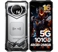 DOOGEE S200 Rugged Smartphone 5G Android16,Con Cuffie Sportive Conduzione Ossea,6.72”FHD+1.32"AMOLED Rear Display,Dimensity 7050,48GB+256GB,10100mAh,100MP+20MP Telefono Indistruttibile,Face ID/OTG/NFC