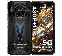 DOOGEE S200 Ultra Rugged Smartphone 5G, 1.3" IPS Rear Display, 48GB+1TB/TF 2TB Telefono Indistruttibile, 120Hz 6.72" 11000mAh/66W, Effetto luce LED/100MP/Fingerprint/Face ID/OTG/NFC Cellulare Antiurto