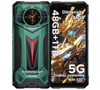 DOOGEE S200 Ultra Rugged Smartphone 5G, 1.3" IPS Rear Display, 48GB+1TB/TF 2TB Telefono Indistruttibile, 120Hz 6.72" 11000mAh/66W, Effetto luce LED/100MP/Fingerprint/Face ID/OTG/NFC Cellulare Antiurto