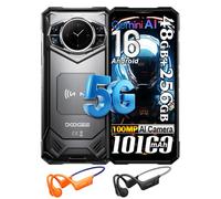 DOOGEE S200 VIP Edition 5G AI Rugged Smartphone,1.32" AMOLED Rear Display,48GB+256GB/2TB,6.72''FHD+120Hz Android 16 Telefono Indistruttibile,10100mAh,100MP+20MP Visione Notturna,Headphones (Nero)