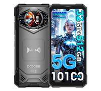 DOOGEE S200 X 5G Cellulari, 32GB + 512GB (2TB), 10100mAh/33W, Rugged 5G Smartphone, 100MP + 20MP (Vision Nocturne) + 20MP Telefono, 6,72 pollici FHD+ 120Hz + 1.32" AMOLED Smartphones Nero