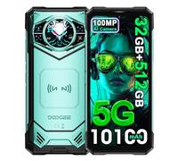 DOOGEE S200 X 5G Cellulari, 32GB + 512GB (2TB), 10100mAh/33W, Rugged 5G Smartphone, 100MP + 20MP (Vision Nocturne) + 20MP Telefono, 6,72 pollici FHD+ 120Hz + 1.32" AMOLED Smartphones Verde