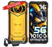 DOOGEE S200 X Android 16 5G Telefono robusto Gemini AI 48GB (12 + 36) 512GB 120Hz 1.32 "AMOLED Display posteriore 10100mAh Batteria 100MP NUOVO