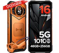 DOOGEE S200E AI Rugged Phone con Display Posteriore AMOLED da 1.32", Dimensity 7050, Android 16, Batteria da 10100mAh, 48GB RAM (8+40), 256GB ROM, NFC, Supporto Google Pay, Edizione VIP con Cuffie a