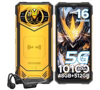DOOGEE S200X Rugged Smartphone 5G, 48GB+512GB, Android 16, con Cuffie Conduzione Ossea, 1.32" Rear Display, 10100mAh, 6.72" FHD+ 120Hz Telefono Indistruttibile,100MP+20MP/NFC/BT5.2/WiFi6/5G Dual SIM