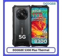 DOOGEE S300 Plus Telefono Rugged con Termocamera, 48GB+1TB, Dimensity 8300, Batteria 11000mAh, Display 6.78” FHD+, 200MP, Android 16