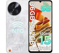 DOOGEE Smartphone 5G Note 59 Pro+ Android 15, 512GB ROM+36(12+24)GB RAM Telefono Cellulare, 6250mAh 6.75" HD+ 120Hz Schermo Telefoni 50MP+8MP, Cellulari Face Unlock/Fingerprint/NFC/Widevine L1, Bianco