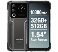 DOOGEE Smartphone Rugged Blade 20 Ultra, 32GB+512GB, 1,54'' Display Secondario, Batteria 10300mAh&15,8mm Sottile, 6,6'' All-screen Display, Fotocamera 50MP, Android 14 Cellulare Antiurto, NFC Nero