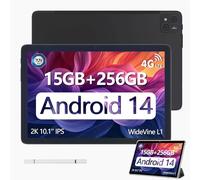 DOOGEE T10 PRO Tablet, Android Tablets, Tablet 10 Pollici, 15GB RAM + 256GB ROM/TF 1TB, PC con sim, Octa Core, 8580mAh, Dual 4G LTE, 5G WiFi, 13MP + 8MP, Widevine L1/GPS/OTG/Type-C, Nero