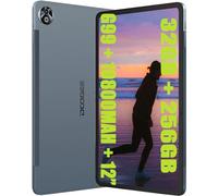 DOOGEE T20 ULTRA Tablet PC, 32GB RAM+256GB ROM(TF 2TB), Helio G99 Octa-Core, Batteria 10800mAh, 12 Pollici 2.4K TÜV SÜD, Dual 4G LTE/SIM, Fotocamera 16MP+8MP, Japan Audio/Widevine L1 Grigio