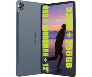 DOOGEE T20 ULTRA Tablet PC, 32GB RAM+256GB ROM(TF 2TB), Helio G99 Octa-Core, Batteria 10800mAh, 12 Pollici 2.4K TÜV SÜD, Dual 4G LTE/SIM, Fotocamera 16MP+8MP, Japan Audio/Widevine L1 Grigio