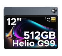 DOOGEE T40 Pro 512GB ROM+20GB RAM Tablet 12 Pollici 2.4K Display Tablet Android 14, 10800mAh Helio G99 Quattro Altoparlanti, 4G LTE/2.4GHz/5GHz WiFi 16MP+ 8MP, Grigio