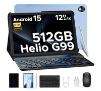DOOGEE T40 Pro Tablet 12 Pollici, 20GB RAM + 512GB ROM Tablet Android 15, 2.4K Helio G99 Tablets Gaming, 10800mAh Batteria, Tablets con Tastiera + Mouse + Penna Capacitiva, 16MP+ 8MP/GPS Blu
