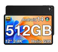 DOOGEE T40 Pro Tablet PC 12 "IPS 2.4K 8GB 512GB Helio G99 10800mAh Batteria di grandi dimensioni Quad Altoparlante 7.6mm Smart Pad ultrasottile