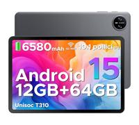DOOGEE Tab A9 Android 15 Tablet 10 Pollici, 12(3+9) GB RAM + 64GB ROM (TF 2TB), 6580mAh Batteria, 5G+2.4G WiFi, 1280 * 800 IPS, BT5.0, 5MP+8MP, Tablet in Offerta Unisoc T310 Quad Core/OTG/Face Unlock