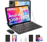 DOOGEE Tab A9 Android 15 Tablet 10 Pollici, Tablet con Tastiera, 12(3+9) GB RAM + 64GB ROM (TF 2TB), 6580mAh Batteria, 5G+2.4G WiFi, 1280 * 800 IPS, BT5.0, 5MP+8MP, Tablets con Pen + Mouse + Custodia