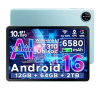 DOOGEE Tab A9 Android 16 Tablet 10 Pollici, Gemini AI Tablet in Offerta Gaming, 12GB RAM + 64GB ROM (TF 2TB), 6580mAh Batteria, 5G WiFi, 1280 * 800 IPS, 5MP+8MP, Unisoc T310 Quad Core/OTG/Face Unlock