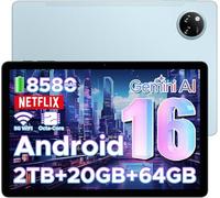 DOOGEE Tab A9+ Android 16 Tablet 11 Pollici, 20GB(4+16) RAM+64GB/2TB TF, 8580mAh, WiFi5, 1280 * 800 IPS, Gemini AI, 13MP+5MP, Tablet in Offerta Unisoc T7200 Octa Core/OTG/Face ID/Widevine L1/GPS-Blu
