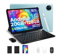 DOOGEE Tab A9 Pro Android 16 Tablet 10 Pollici, 128GB ROM + 20GB RAM (2TB TF) Tablet con Tastiera, Unisoc T310 6580mAh Tablet Android, 8MP + 5MP, Gemini AI/Pellicola Protettiva/Face ID/5G WiFi