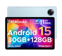 DOOGEE Tab A9 PRO+ Tablet 11 Pollici 90Hz Android 15 Tablets, 30GB RAM+128GB ROM/TF 2TB, 8580mAh 5G WiFi, T7200 Octa-Core PC, Widevine L1/13MP+5MP/GPS/FACE ID/OTG/Doppi altoparlanti/3.5mm Jack, Blu