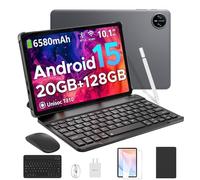 DOOGEE Tab A9 Pro Tablet Android 15, 20GB + 128GB/2TB Tablet con Tastiera, 6580mAh Tablets con Penna, Unisoc T310 Tablets 10 Pollici, Dual Speaker, GMS, Face ID, 3.5 mm Headphone Jack - Mouse/Case