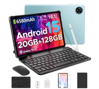 DOOGEE Tab A9 Pro Tablet Android 15, 20GB + 128GB/2TB Tablet con Tastiera, 6580mAh Tablets con Penna, Unisoc T310 Tablets 10 Pollici, Dual Speaker, GMS, Face ID, 3.5 mm Headphone Jack - Mouse/Case