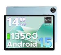 DOOGEE Tab E3 Max 2.1K Tablet 14 Pollici, 32GB+256GB(2TB TF), 13500mAh Batteria Tablet Android 15, MTK G100 Octa-Core Gaming Tablets, Dual SIM 4G LTE+5G WiFi, 16MP/BT5.2/3.5MM/GMS/4 Speakers, Blu