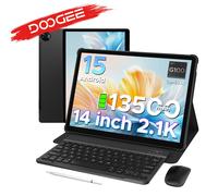 Doogee Tab E3 Max 2 in 1 Tablet Pc 14 "Schermo 2.1K Android 15 32Gb (8+24) 256Gb 13500Mah Batteria Qual Altoparlante Helio G100 Tablet Blue Tablet Only