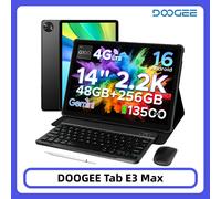 DOOGEE Tab E3 Max - Tablet PC 2 in 1 con Gmini AI, schermo da 14" 2.1K, batteria da 13500mAh, Android 15, 32GB (8+24) di RAM, 256GB di memoria, Helio G100
