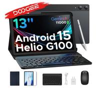 Doogee Tab E3 Pro 2 in 1 Tablet Pc 13 "Android 15 Gemini Ai 32Gb Ram (8 + 24) 256Gb 11000Mah Batteria Helio G100 Octa Core Tablet Pc Black Tablet Only